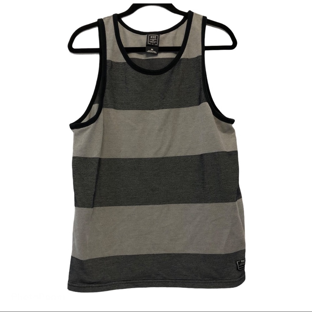 Nike Gray Striped Tank Top